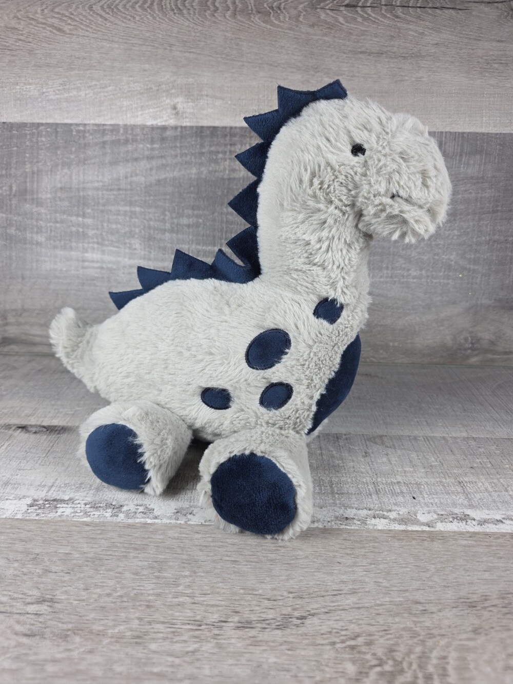 Lambs & Ivy Dinosaur Blue Gray Plush 10” Stuffed Prehistoric Animal Dino b207